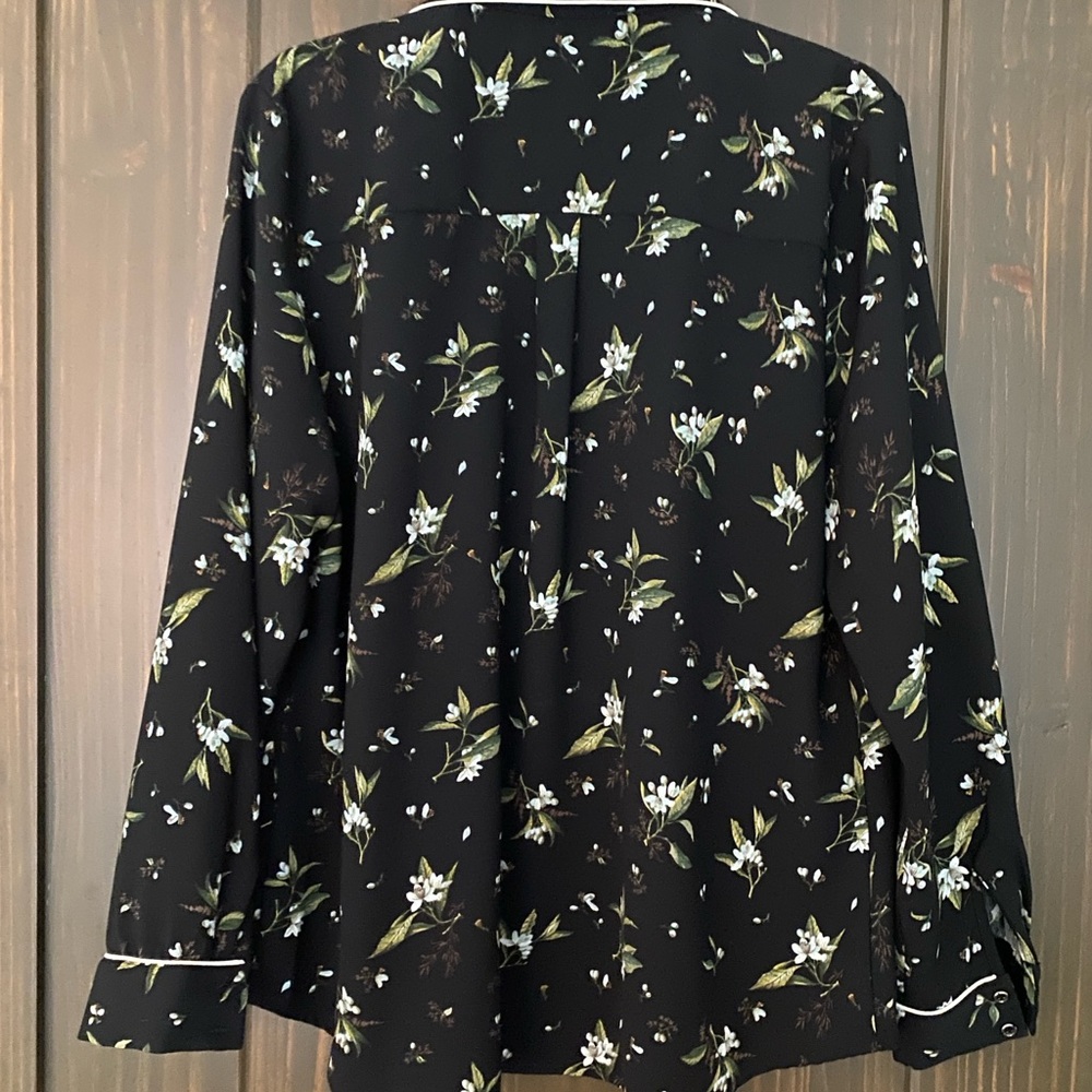 Oasis Women’s Jacket Black With William Morris Print Size US 12/UK 16